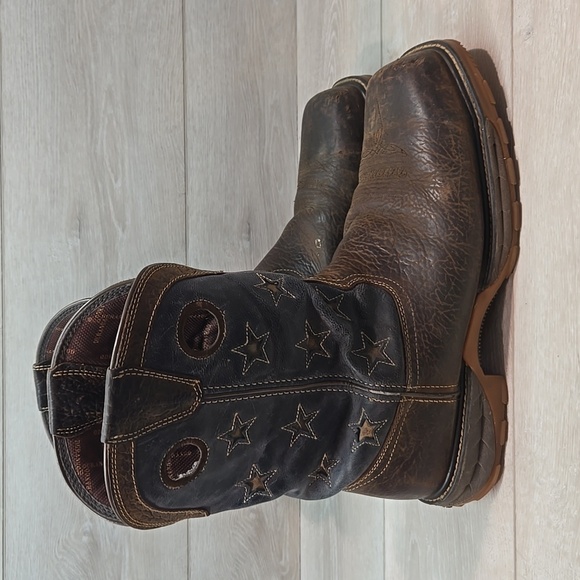 Durango Mens 11"CT WP American Flag Steel Square Toe Star Cowboy Boots Shoes 13W - Picture 2 of 14